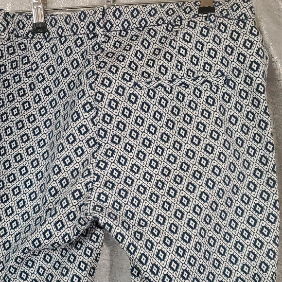 H&M Blue and White Patterned Cropped Pants - Picture 7 of 9